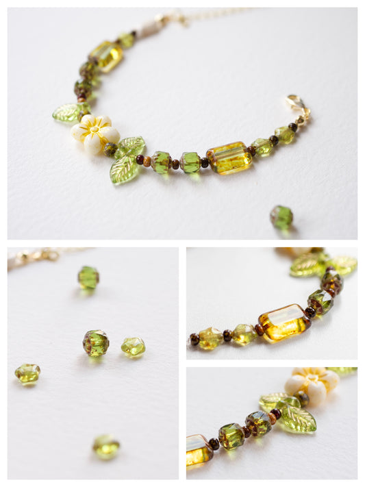 Summer Bloom - Handmade Czech Beaded Bracelet
